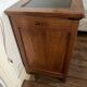 Commode 3 tiroirs en merisier et marbre gris, XIXe siècle