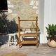 Vintage rattan bookshelf
