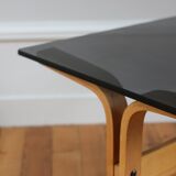 Vintage Scandinavian glass coffee table 1960 Ingmar Relling