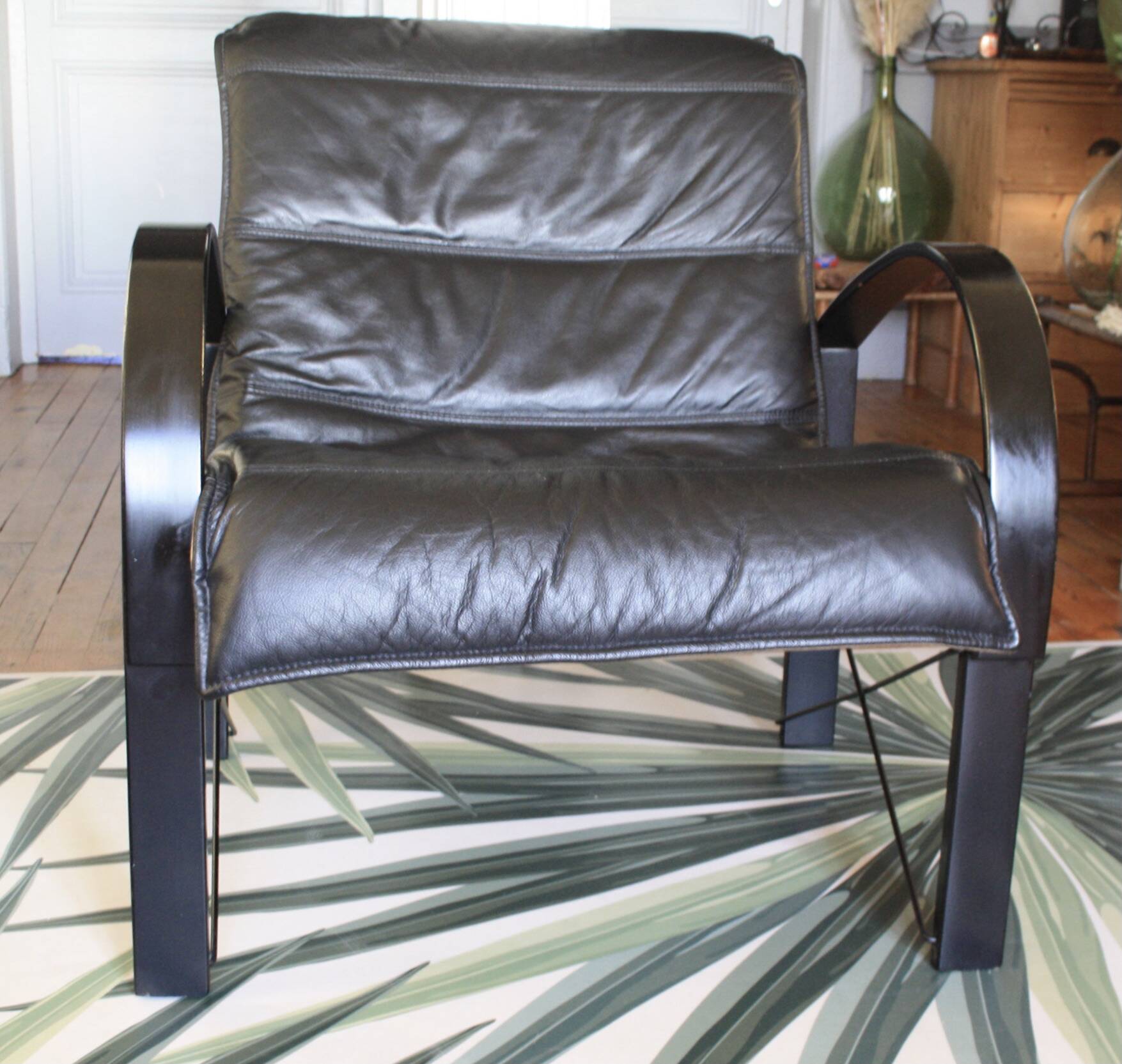Polhem leather armchair by T. Björklund for Ikea