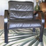Fauteuil en cuir Polhem par T. Björklund pour Ikea