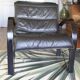 Polhem leather armchair by T. Björklund for Ikea