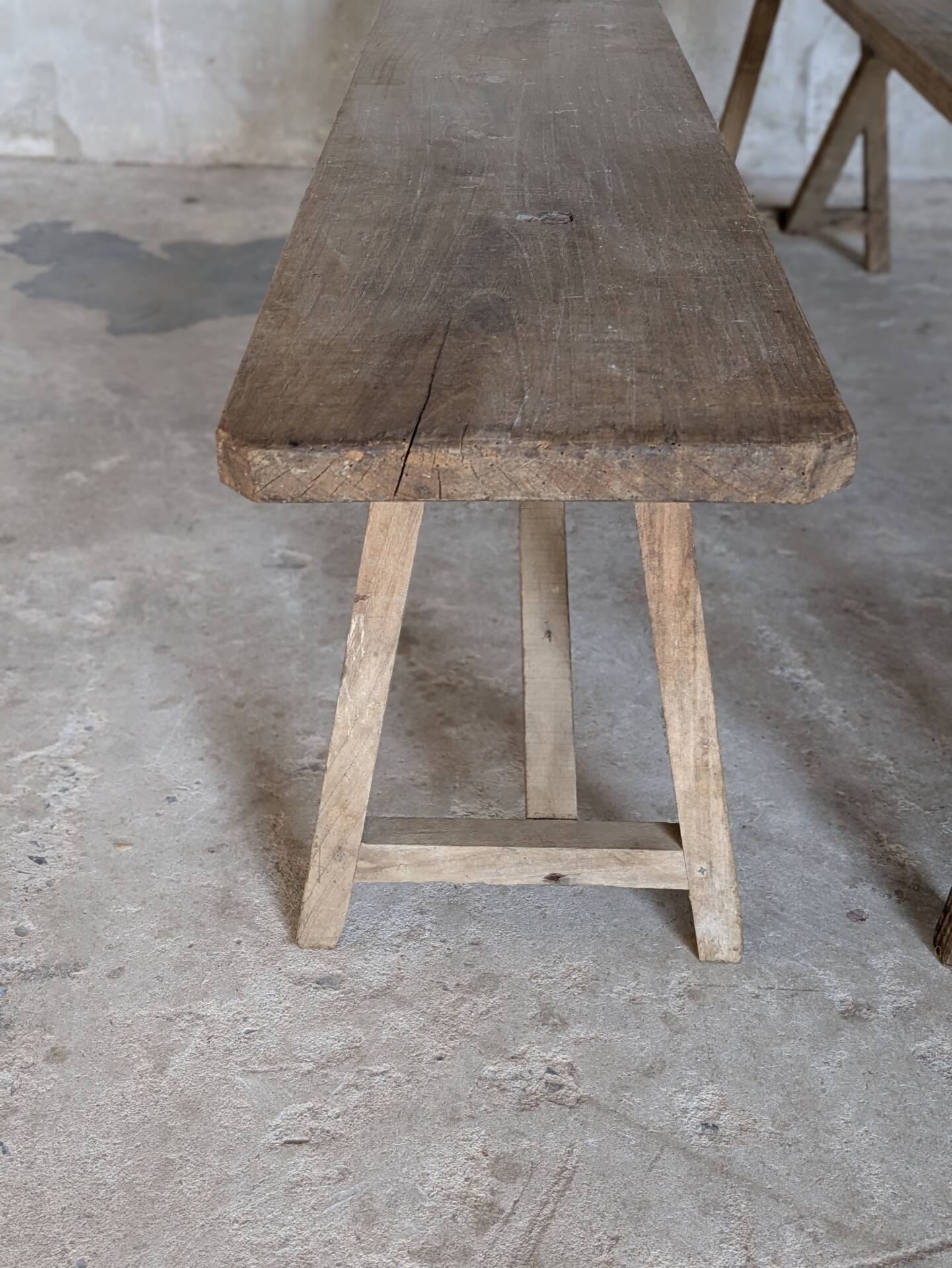 Pair of antique oak benches