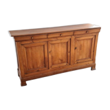 Low sideboard buffet in solid cherry wood, late 19th century