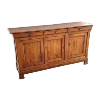 Low sideboard buffet in solid cherry wood, late 19th century