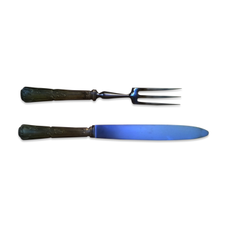 Pair of meat cutlery