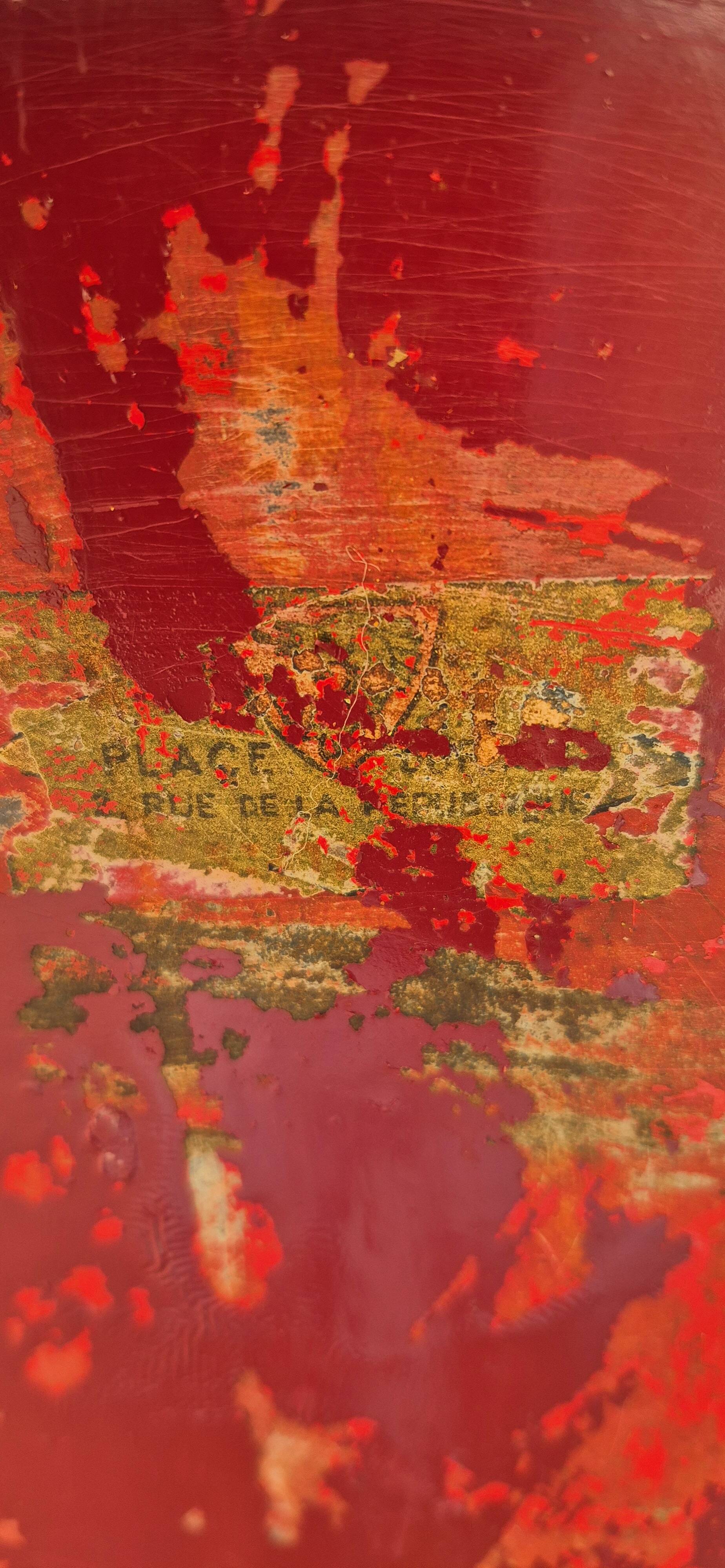 Set of 5 François Caruelle metal chairs