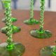 Alsatian white wine glass with a twisted green stem - vintage French stemmed glass