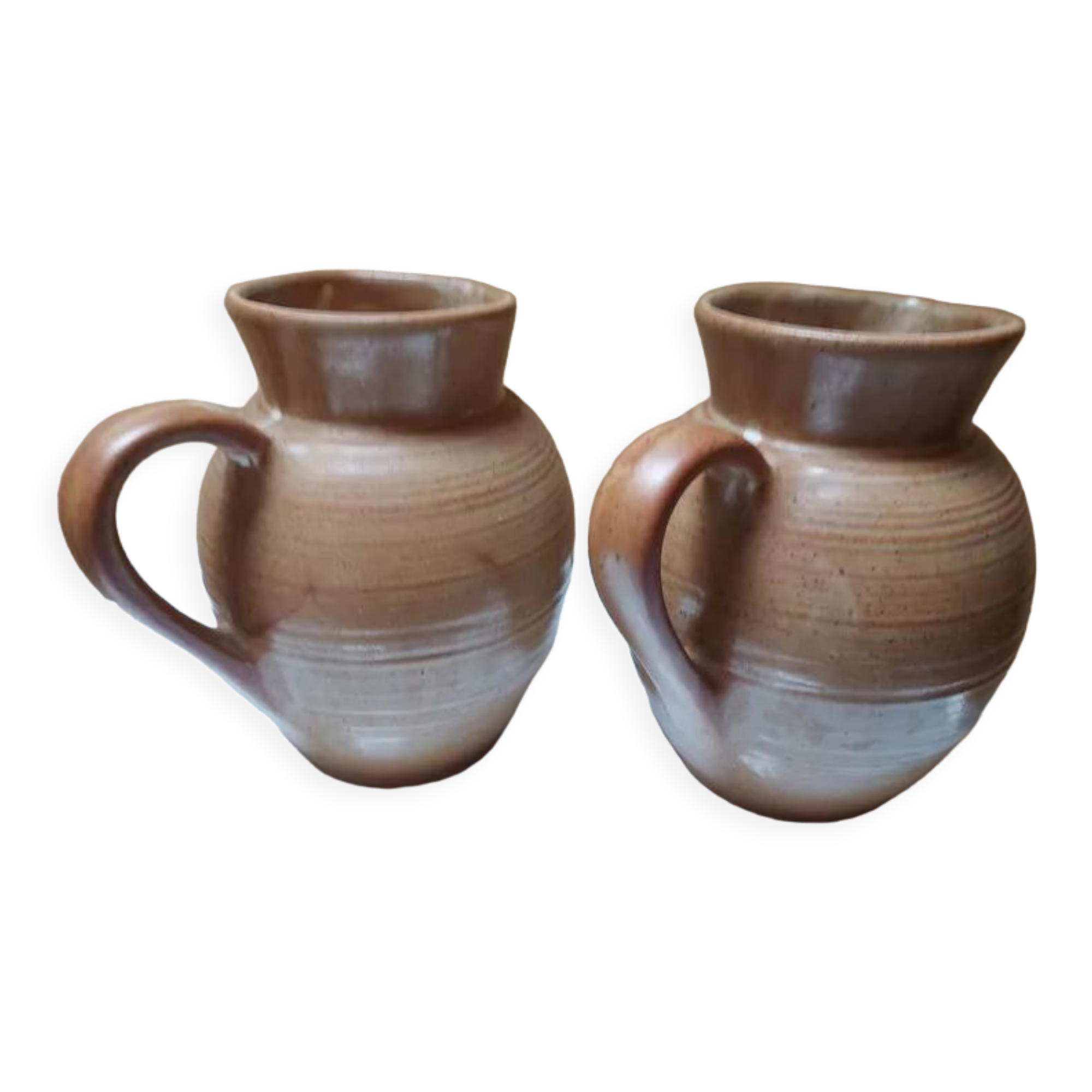Set of 2 sandstone pitchers CnP Village France