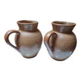 Set of 2 sandstone pitchers CnP Village France