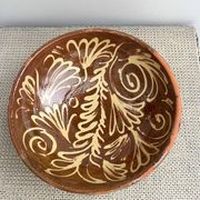Glazed terracotta salad bowl