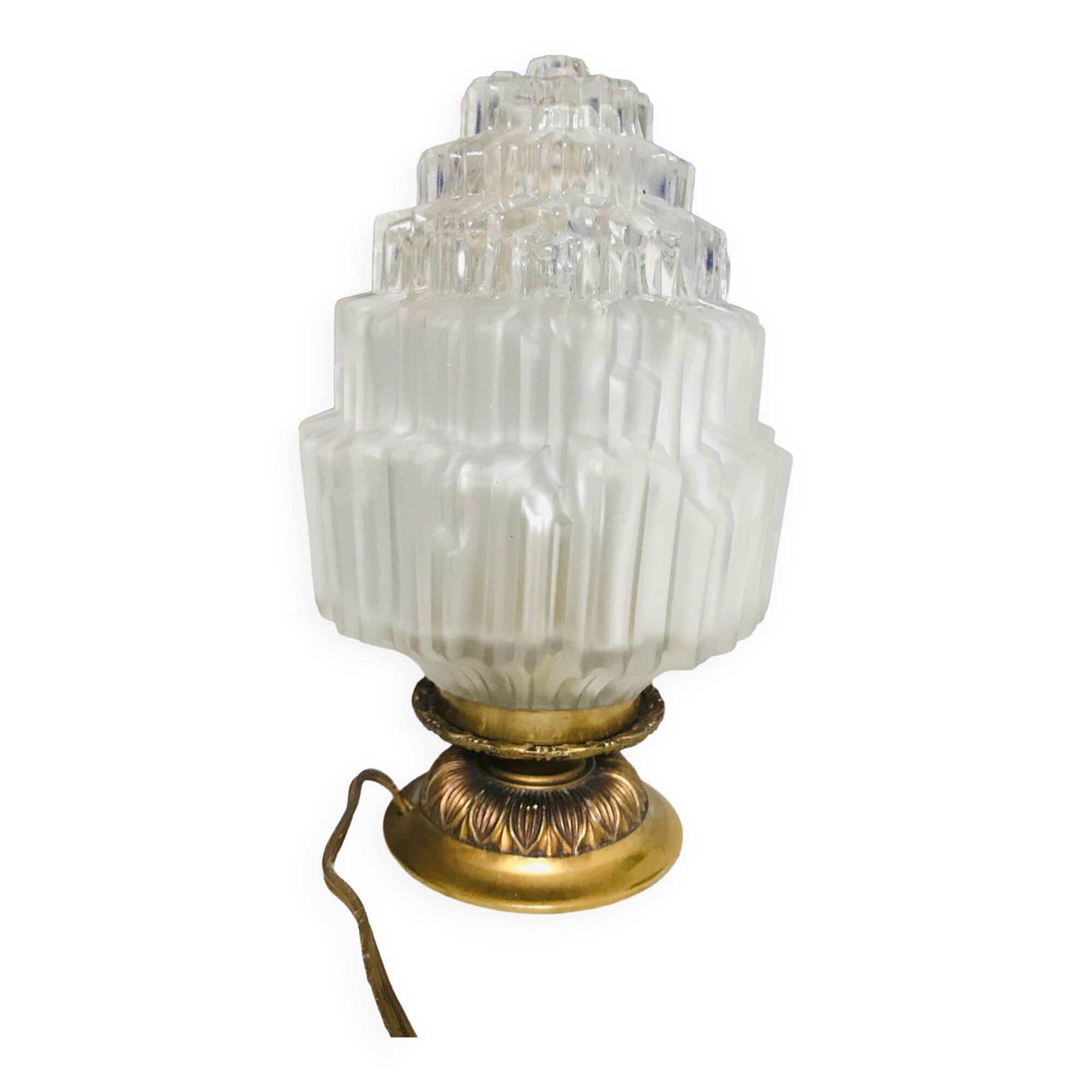 Table lamp- globe Art Deco skyscraper