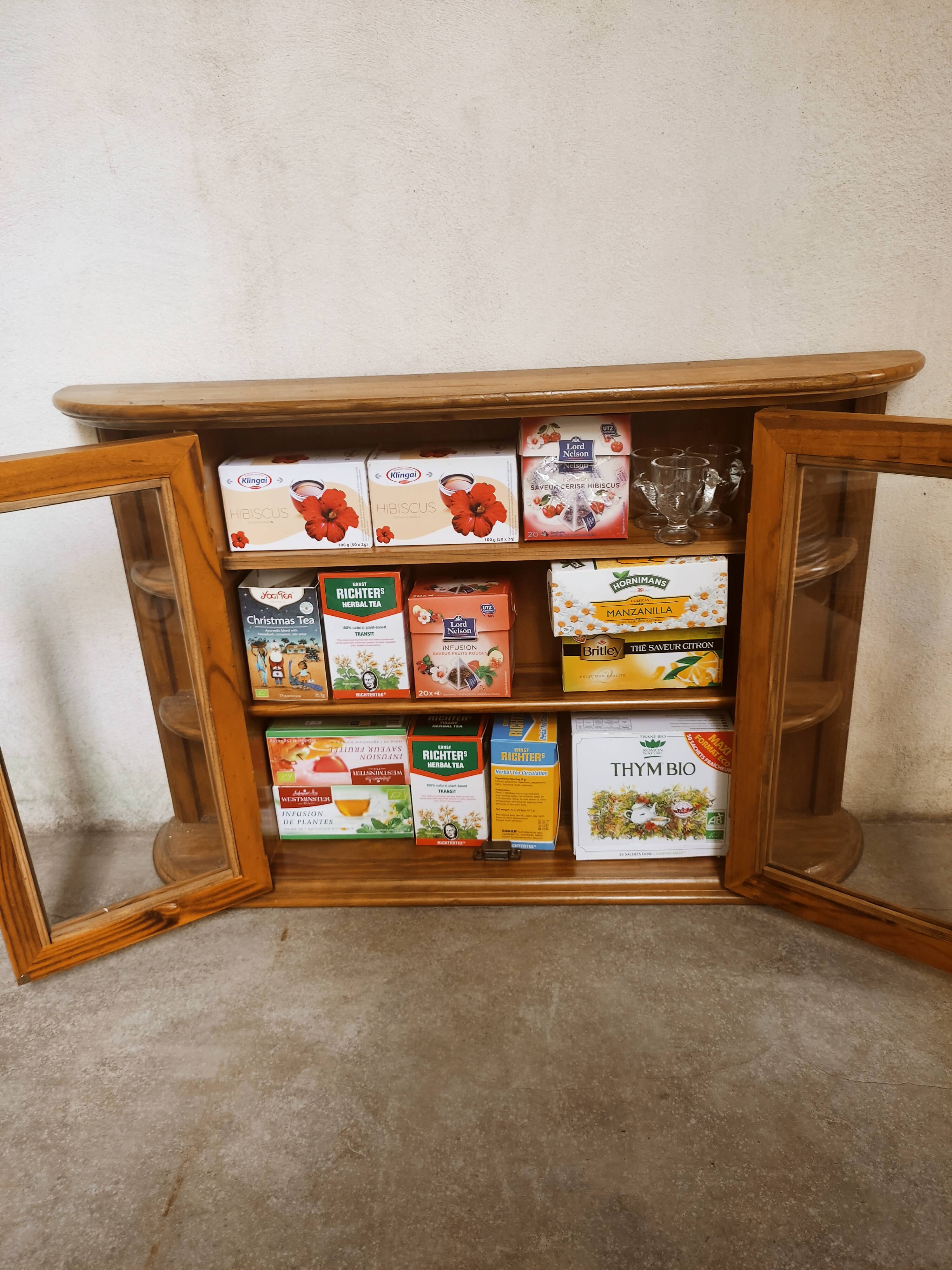 Wooden wall display case