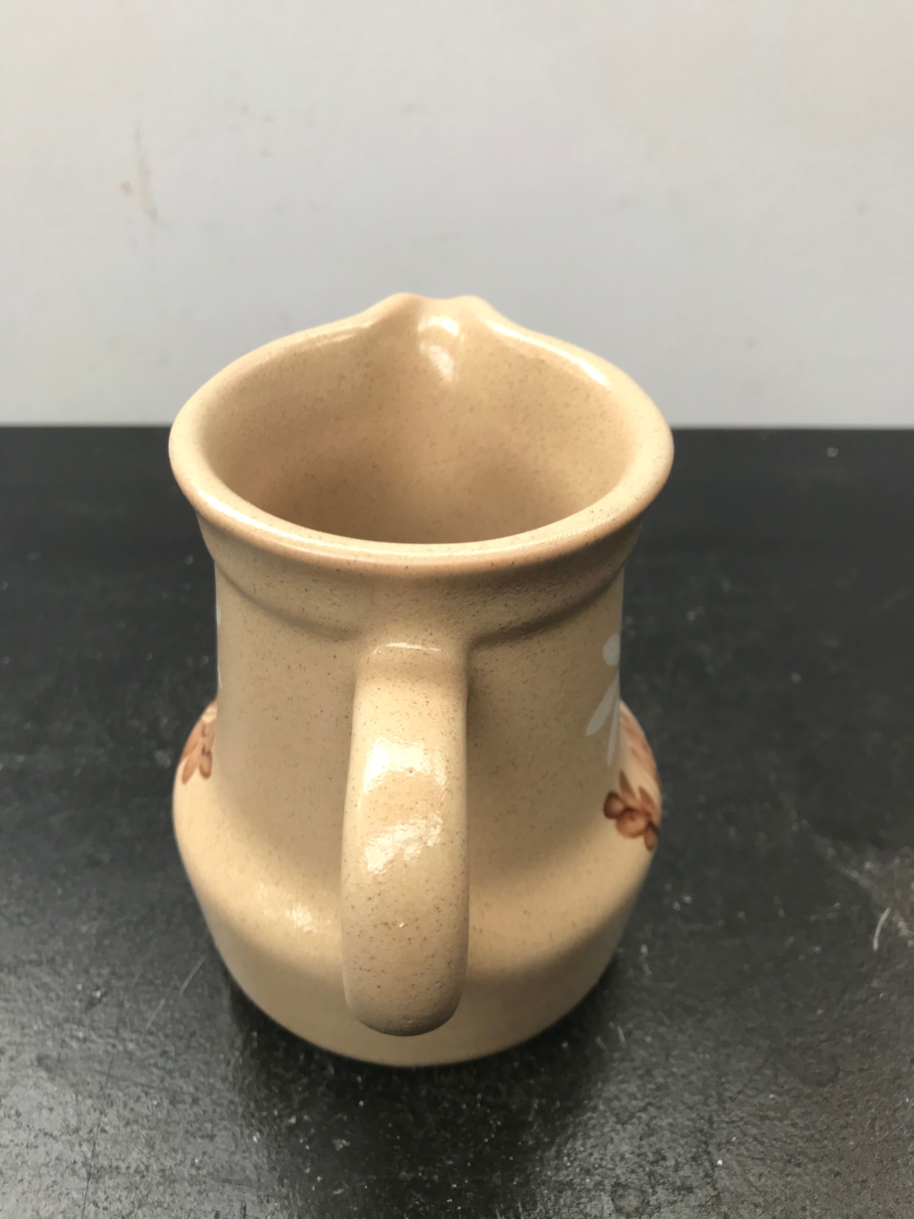 Former pitcher st amand model automne ceramics beige decor vintage flowers