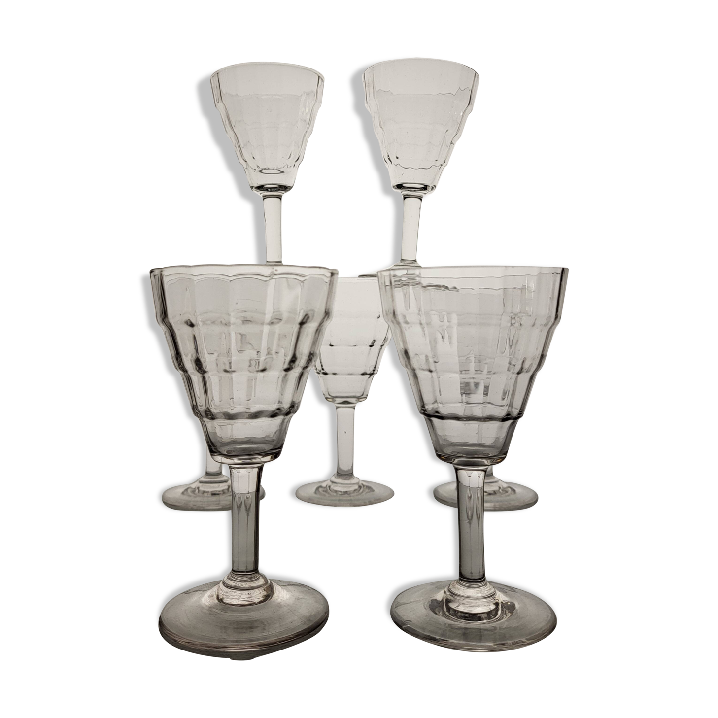 6 wine glasses 1950s