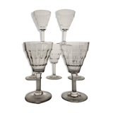 6 wine glasses 1950s