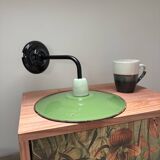 Vintage enamelled sheet metal wall light