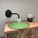 Vintage enamelled sheet metal wall light