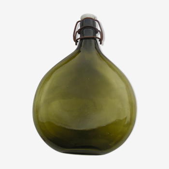 Demijohn green bottle