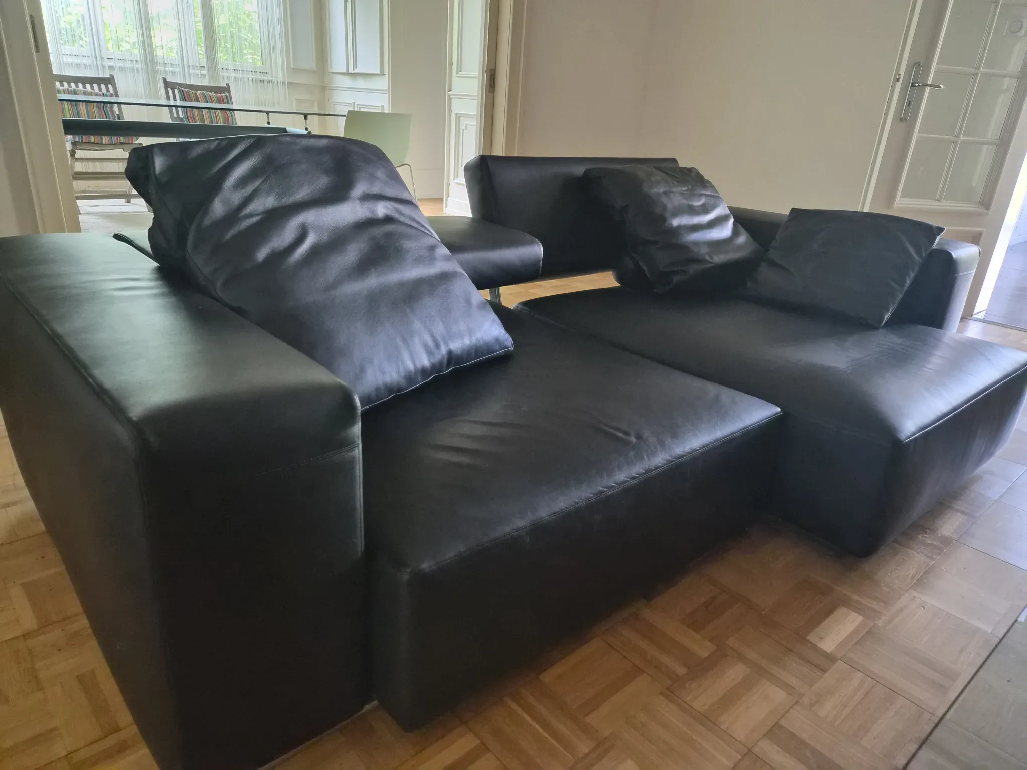 B&B Italia - Andy '13 - Paolo Piva - Sofa design in black natural leather