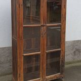 Armoire ancienne vitrée en bois
