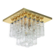 Crystal Glass and Brass Chandelier by Limburg, Germany, 1960s