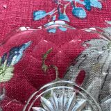 12 transparent glass dessert plates