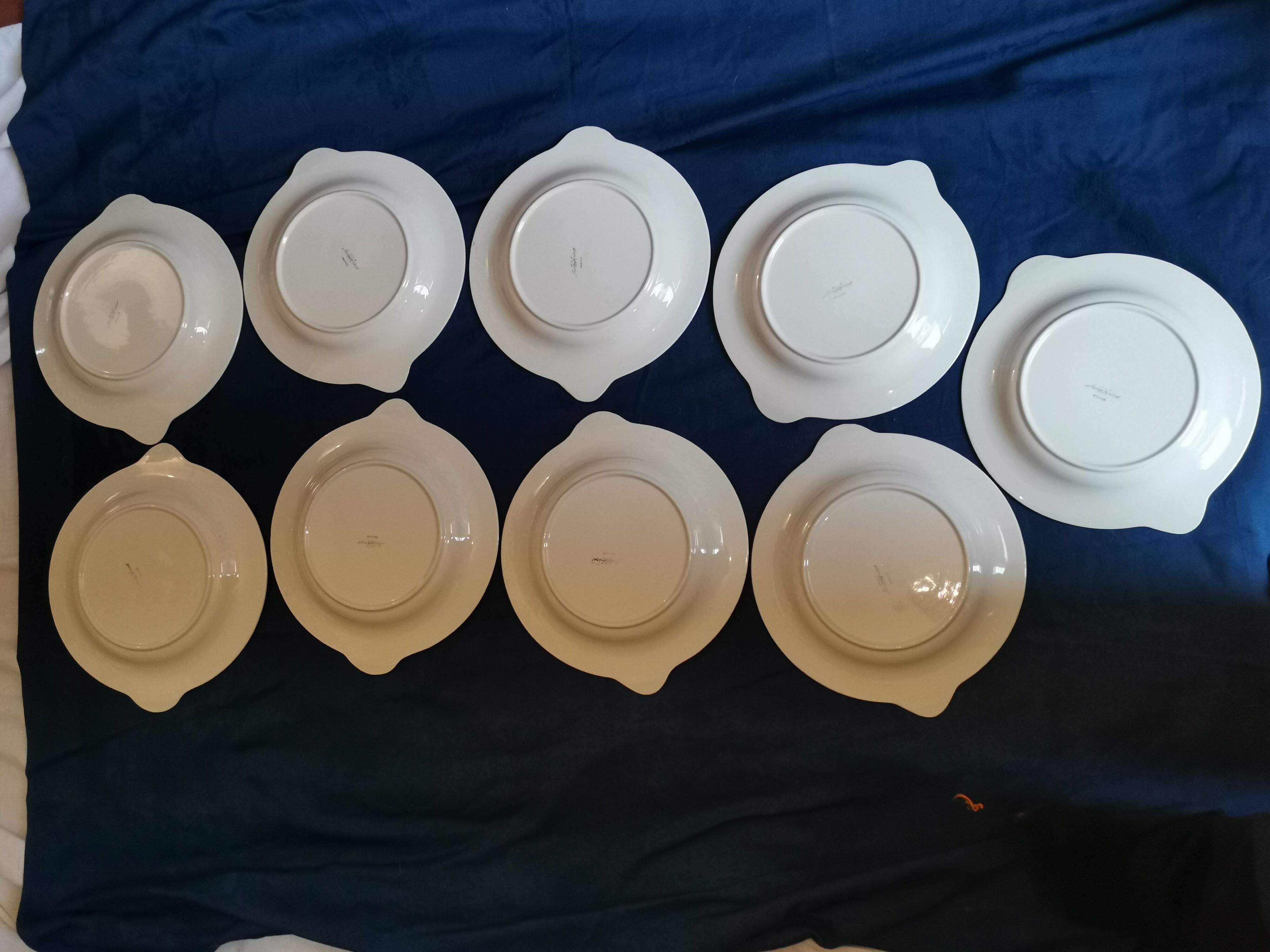 Set de 9 assiettes à poisson Sarreguemines