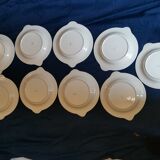 Set of 9 fish plates Sarreguemines