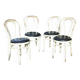 Série de 4 chaises bistrot Thonet blanches et noires