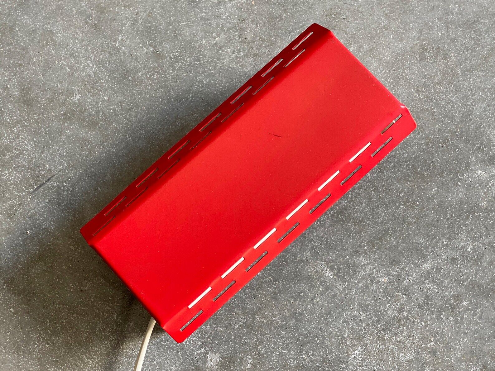 Vintage red W.L.P. Wall sconce / Bed lamp with adjustable shade