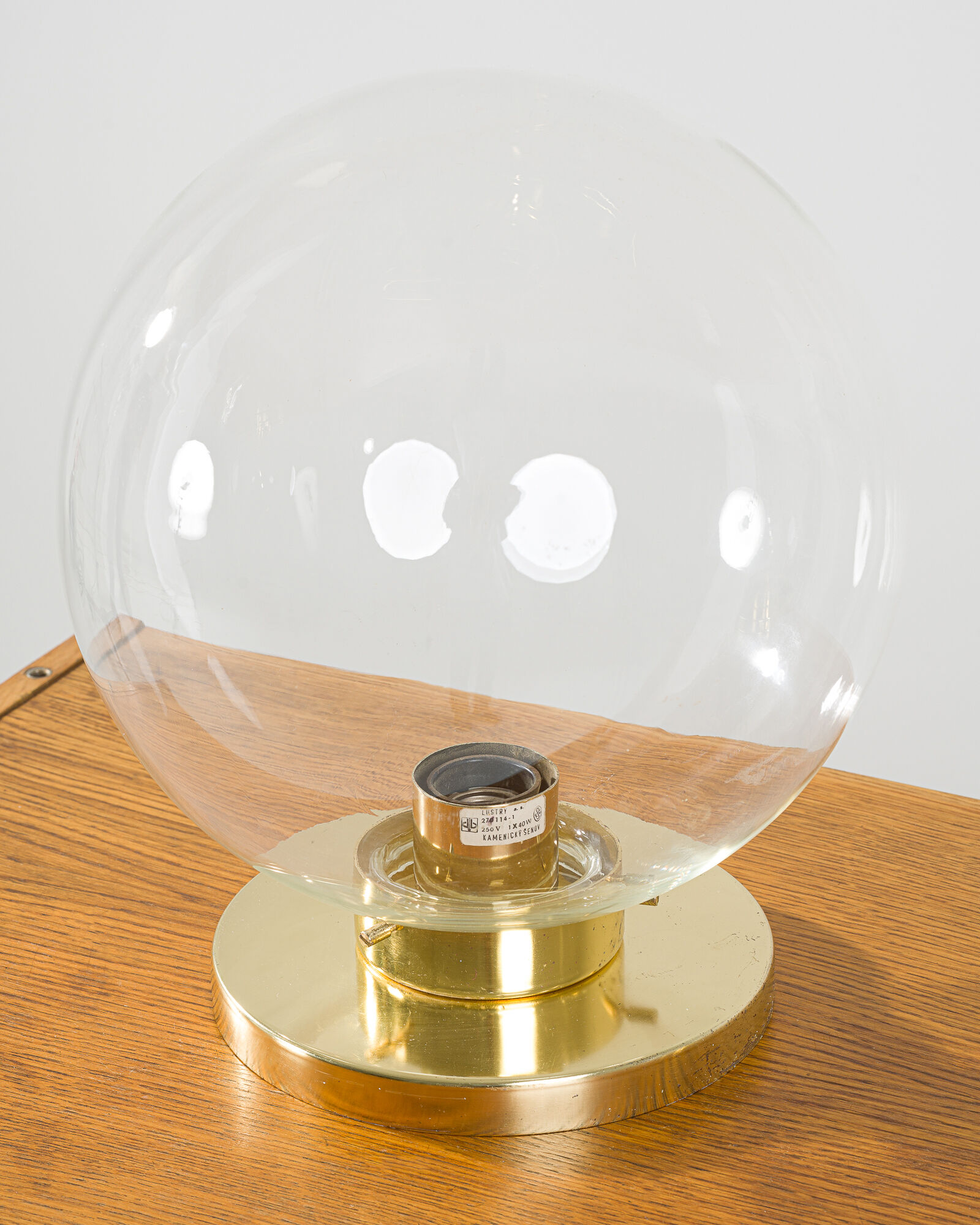 Set of 2 glass sconces from Kamenický Šenov, 1950s