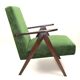 Vintage var green structural velvet easy chair, 1970s
