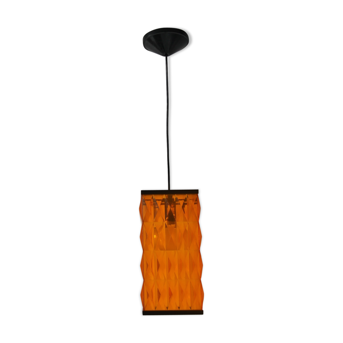 Plexiglas orange hanging lamp 60/70