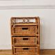 Bamboo and rattan bedside table