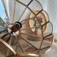 Brass suspension and smoked glass - vintage