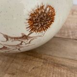 Sarreguemines salad bowl with thistle pattern