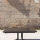 Vintage coffee table in steel and black melamine by Airborne, france, 1990s