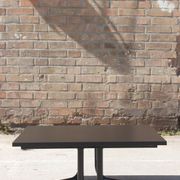 Vintage coffee table in steel and black melamine by Airborne, france, 1990s