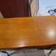 Flat desk in Louis XV style, warm-toned wood, 3 drawers.