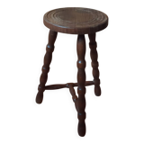 Tripod stool with turned legs