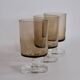 Set of 8 vintage Luminarc smoked stemmed glasses – 70s