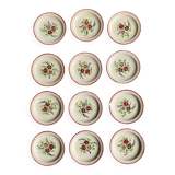 Set of 12 antique Sarreguemines Ermont plates.