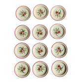 Set of 12 antique Sarreguemines Ermont plates.