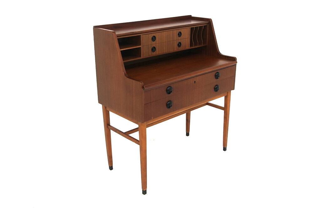Scandinavian mahogany secretary, Sweden, 1950