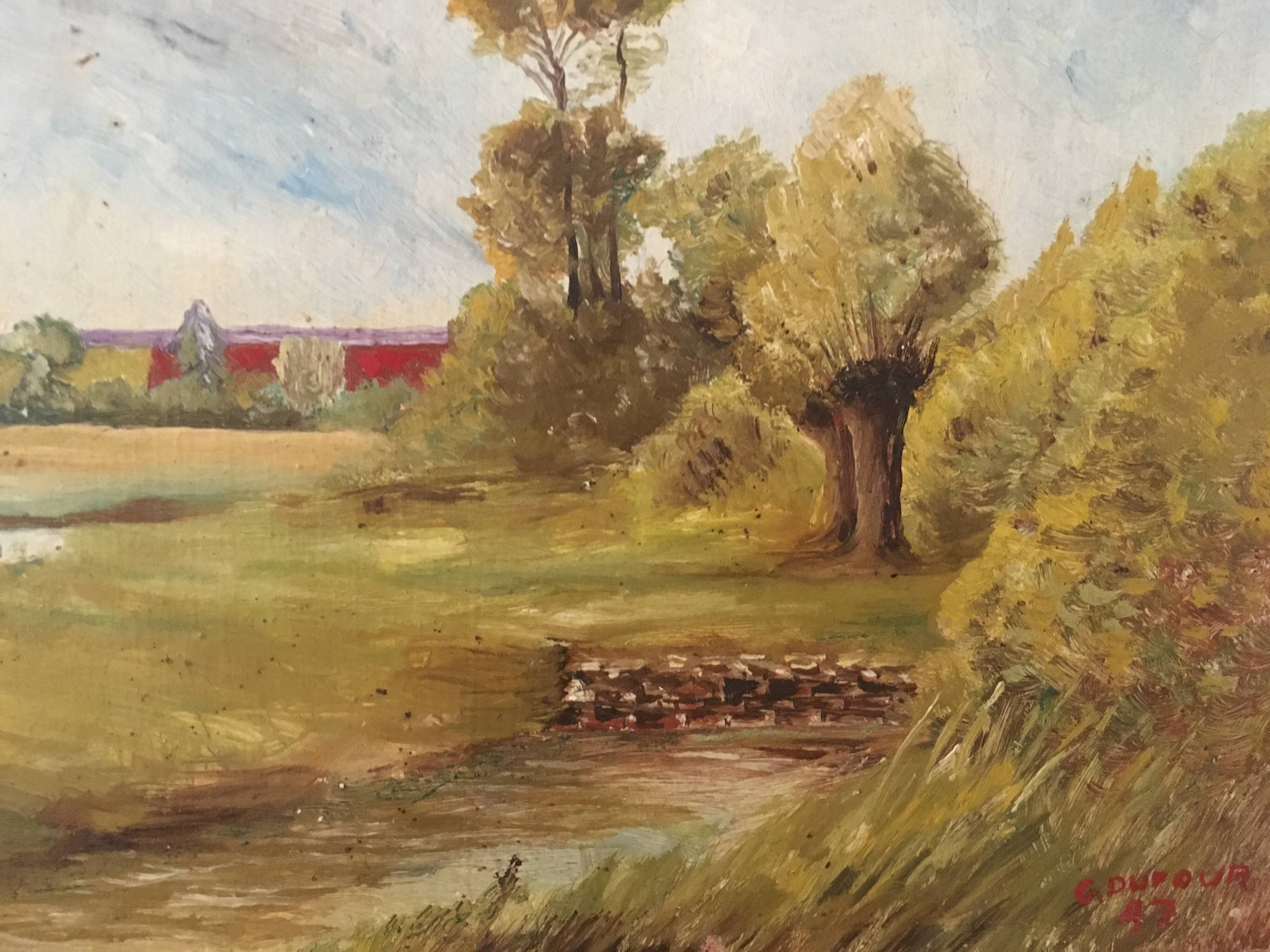 Ancient landscape painting.