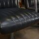 Set of 3 designer swivel metal leather office armchairs 1970