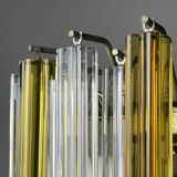 Crystal prism chandelier in Murano glass by Venini, 1970s.