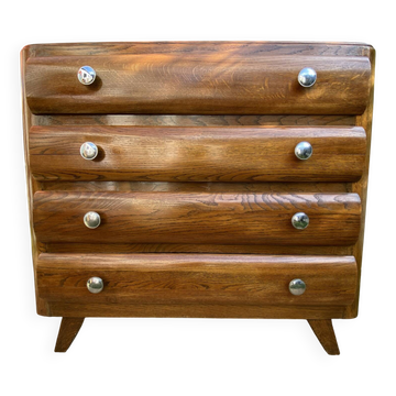 Compass leg chest of drawers