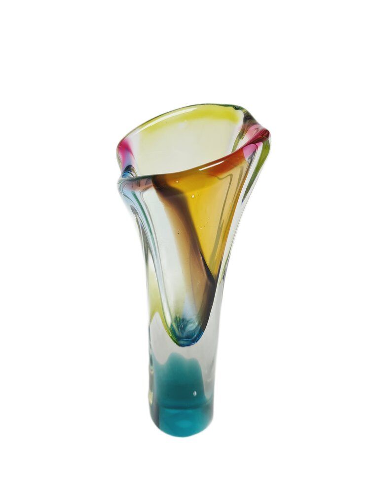 Vase by J. Hospodka for Chribska Glassworks, Czechoslovakia, 1960s